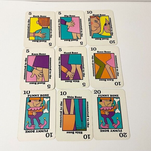 Vintage 1968 Funny Bones Card Game Parker Brothers Missing Instructions - Picture 11 of 16
